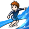 Person Surfing - Light emoji on Emojidex